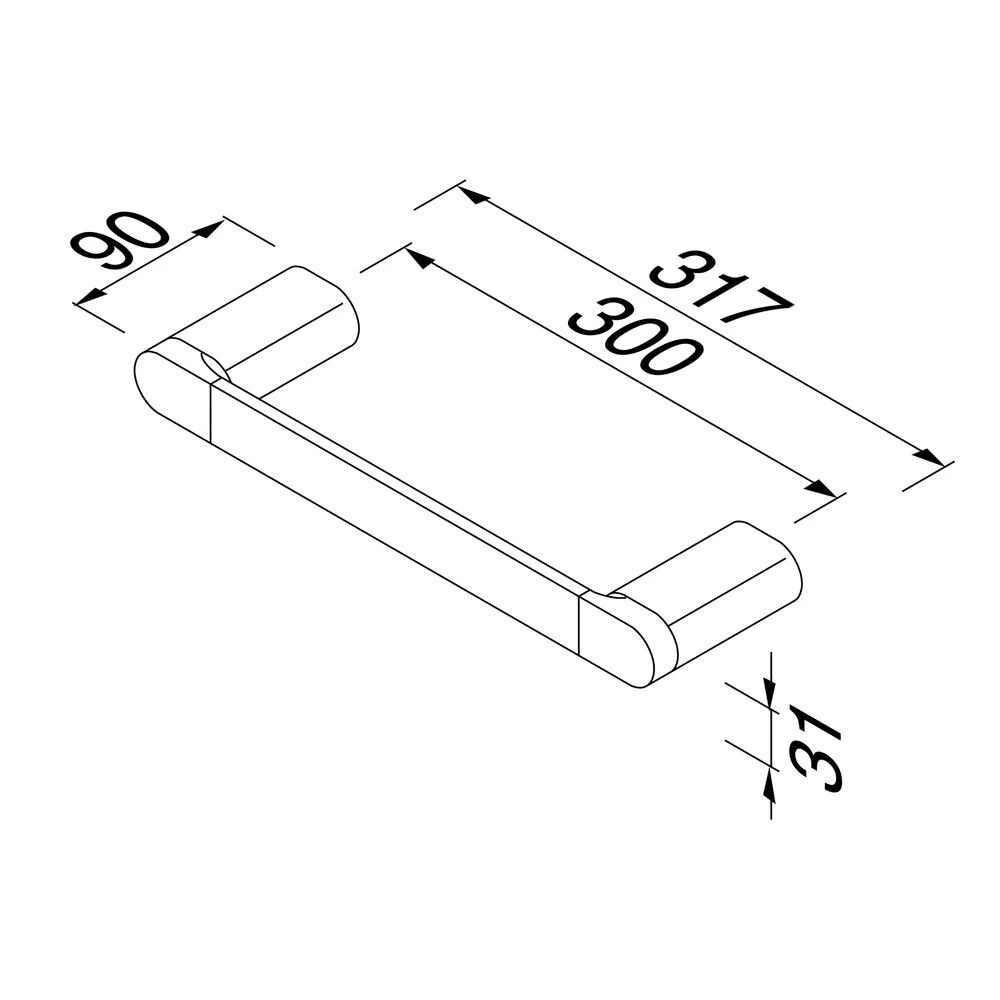 Geesa Wynk Badgreep 30cm Chroom 6 Geesa Wynk Badgreep 30cm Chroom - Afbeelding 4