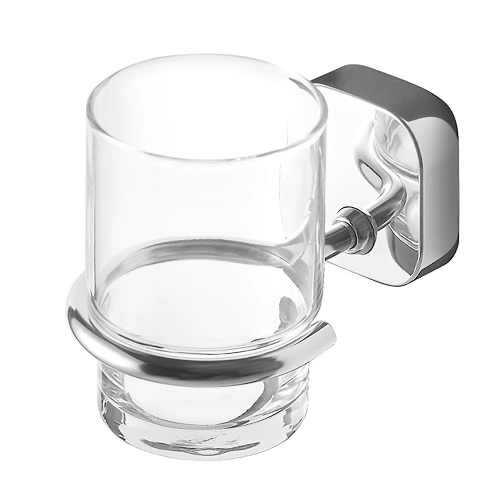 Geesa Thessa Glashouder Met Glas Chroom 3 Geesa Thessa Glashouder Met Glas Chroom