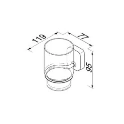 Geesa Thessa Glashouder Met Glas Chroom 9 Geesa Thessa Glashouder Met Glas Chroom -hotbath winkel 8712163186065 4