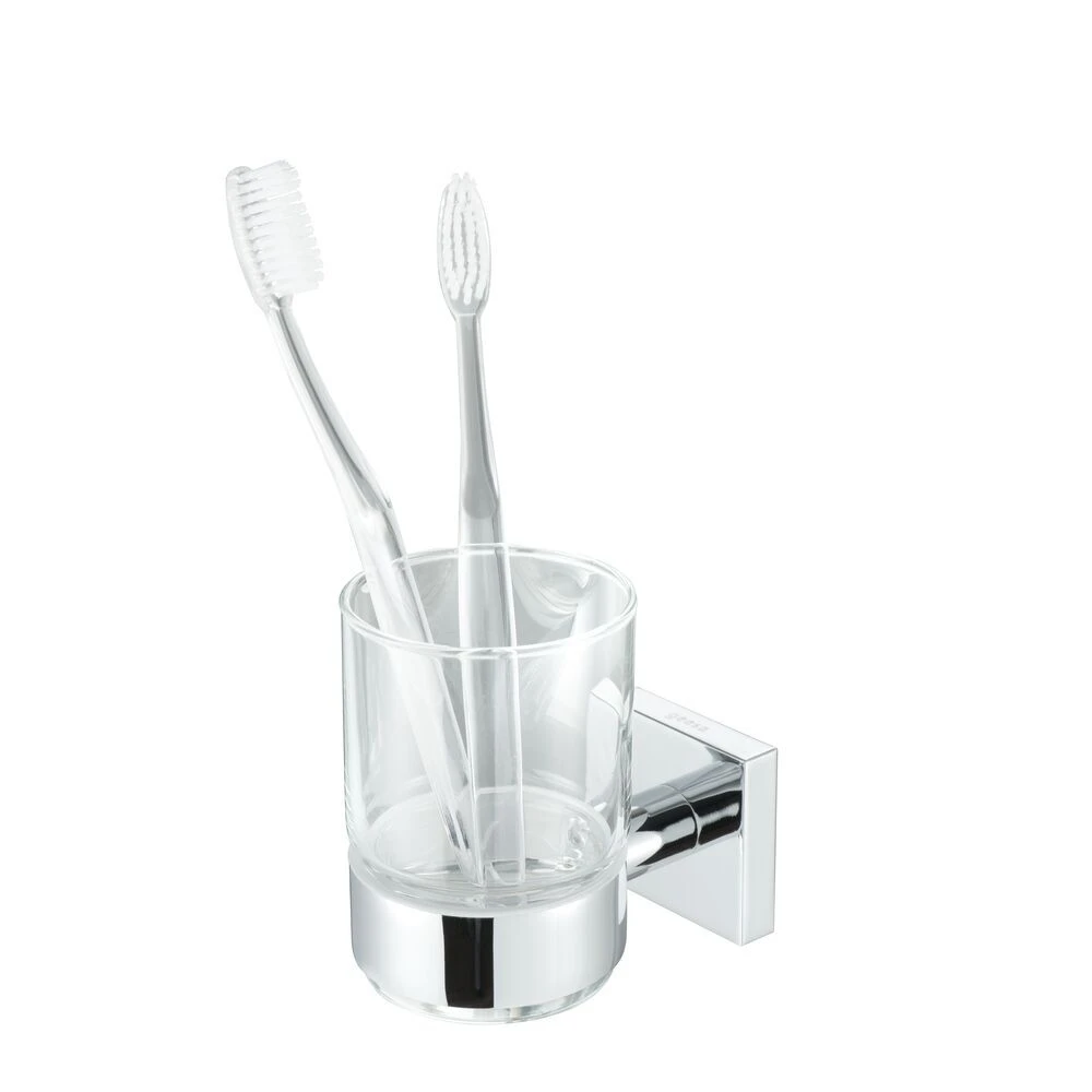 Geesa Nelio Glashouder Met Glas Chroom 3 Geesa Nelio Glashouder Met Glas Chroom