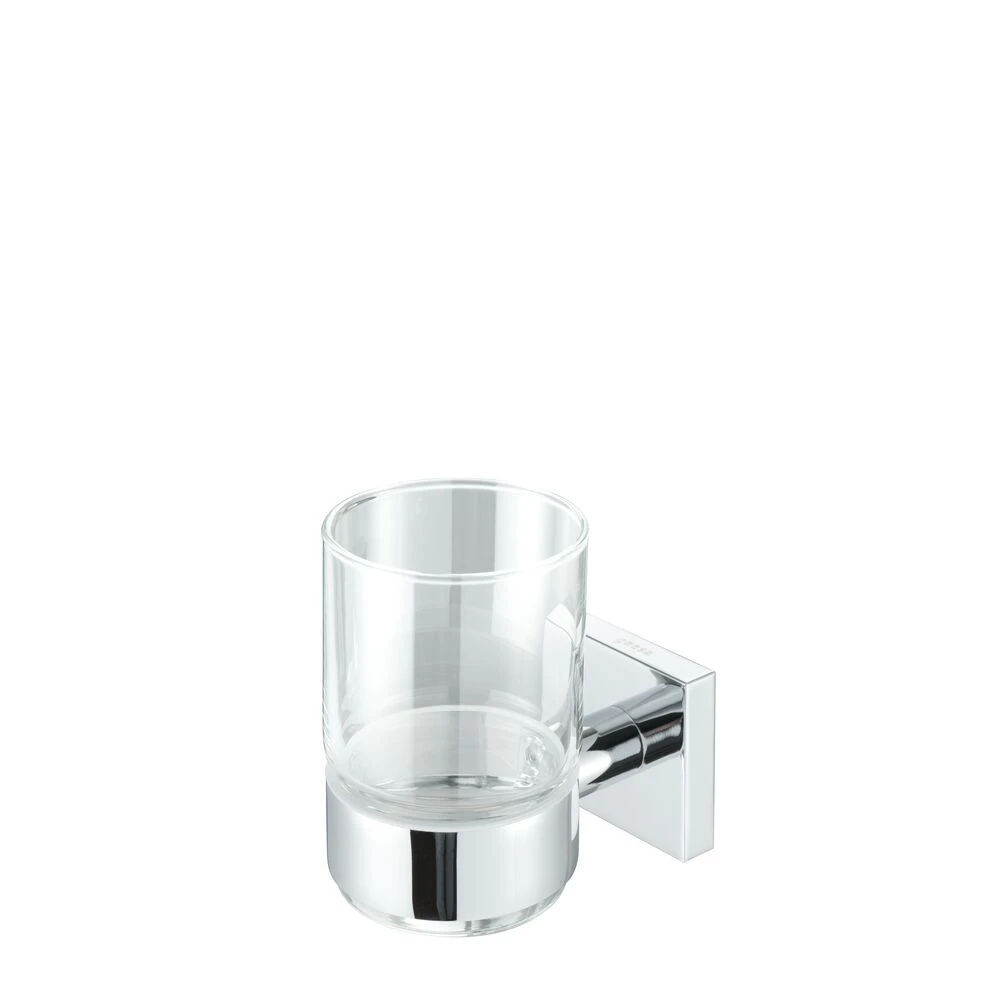 Geesa Nelio Glashouder Met Glas Chroom 4 Geesa Nelio Glashouder Met Glas Chroom - Afbeelding 2