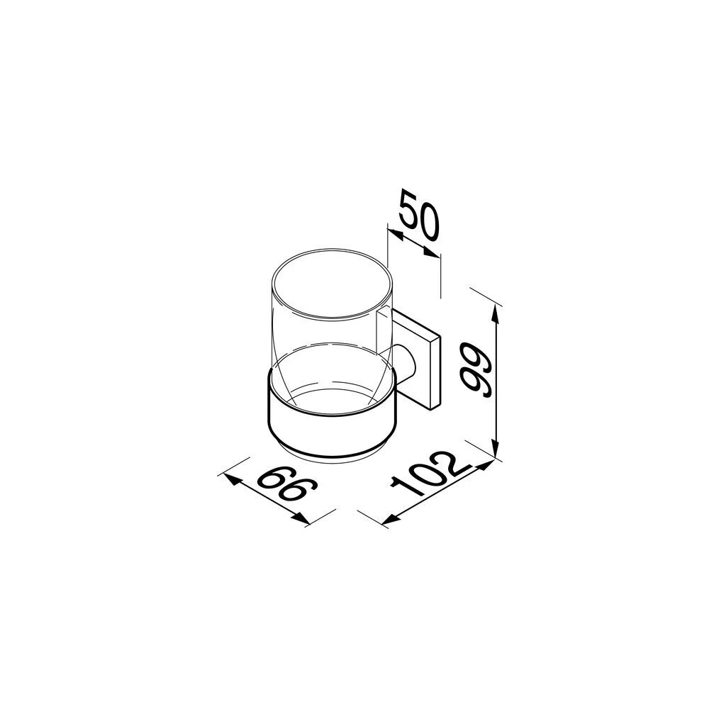 Geesa Nelio Glashouder Met Glas Chroom 6 Geesa Nelio Glashouder Met Glas Chroom - Afbeelding 4