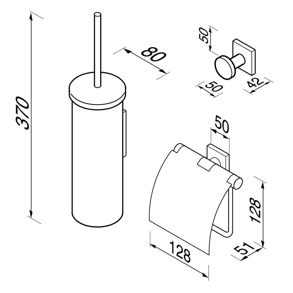 Geesa Nelio Toiletaccessoireset Chroom 4 Geesa Nelio Toiletaccessoireset Chroom - Afbeelding 2