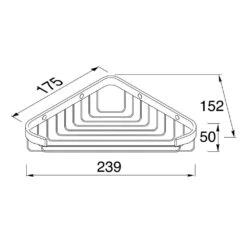 Geesa Basket Douchemand 23,9cm Chroom -hotbath winkel 8712163190482 3