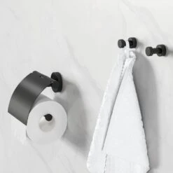 Geesa Nemox Toiletrolhouder Met Klep Zwart 10 Geesa Nemox Toiletrolhouder Met Klep Zwart -hotbath winkel 8712163206503 4