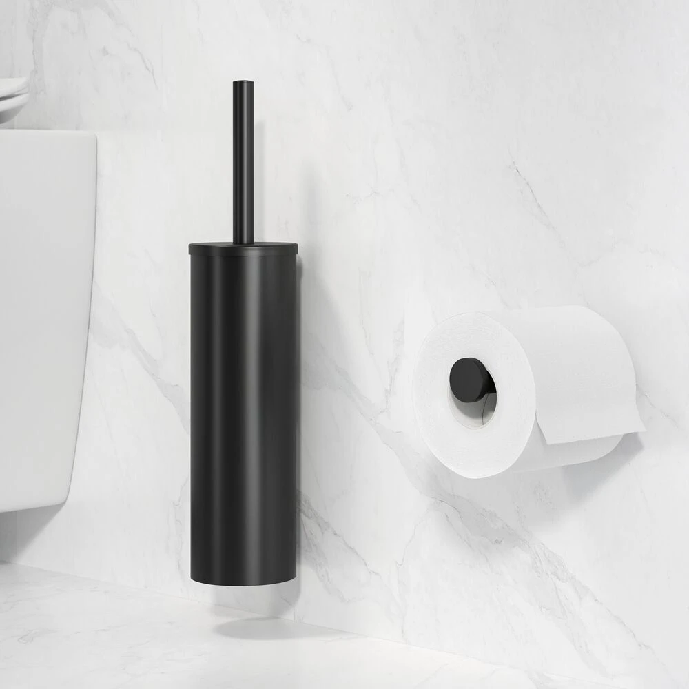 Geesa Nemox Toiletborstel Met Houder Zwart Met Zwarte Borstelkop 6 Geesa Nemox Toiletborstel Met Houder Zwart Met Zwarte Borstelkop - Afbeelding 4