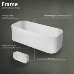 Geesa Frame Douchemand/planchet 25cm Wit -hotbath winkel 8712163210272 7