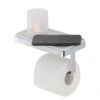 Geesa Frame Toiletrolhouder Met Planchet En (LED Licht)houder Wit/chroom -hotbath winkel 8712163210319 1