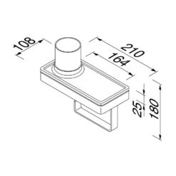 Geesa Frame Toiletrolhouder Met Planchet En (LED Licht)houder Wit/chroom -hotbath winkel 8712163210319 5