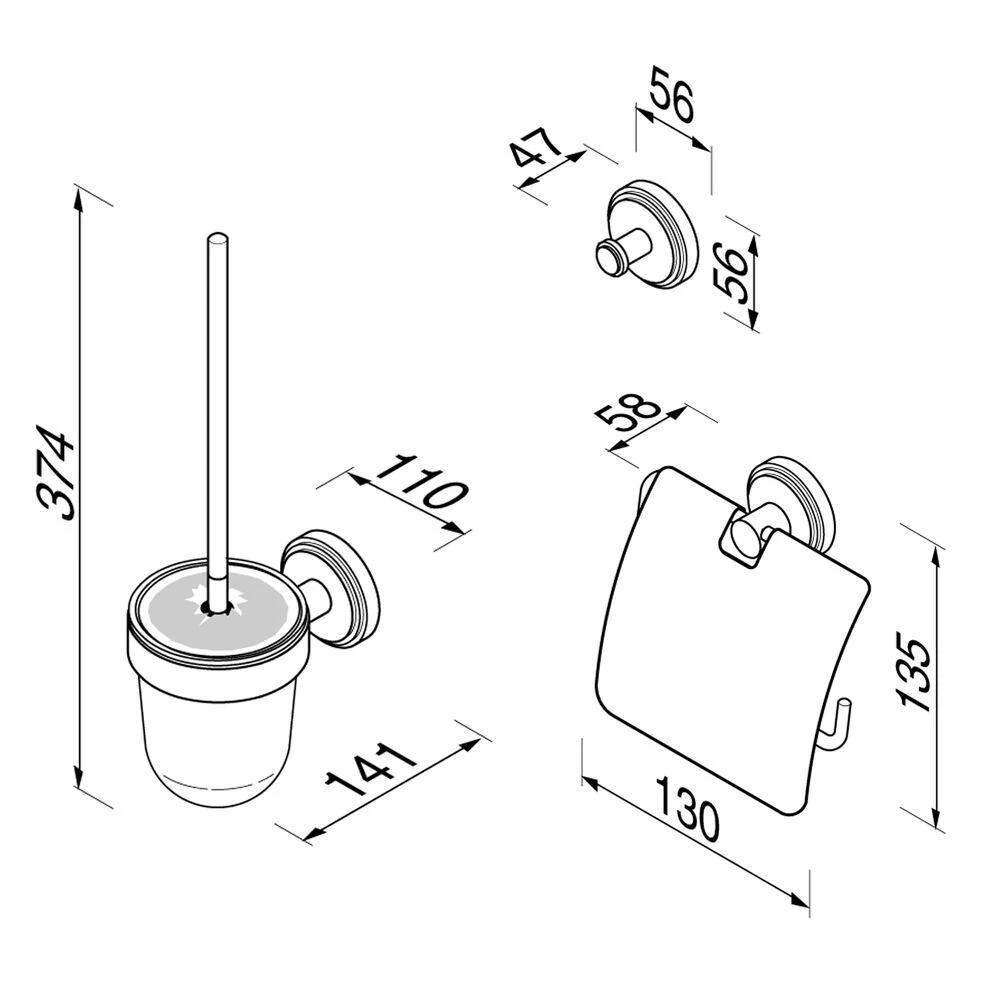 Geesa Naxos Toiletaccessoireset Chroom 8 Geesa Naxos Toiletaccessoireset Chroom - Afbeelding 6