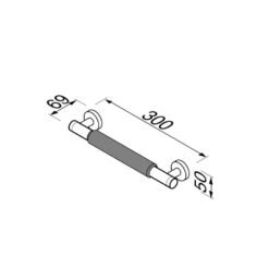 Geesa Comfort & Safety Wandbeugel 30cm Chroom/zwart 7 Geesa Comfort & Safety Wandbeugel 30cm Chroom/zwart -hotbath winkel 8712163212061 3