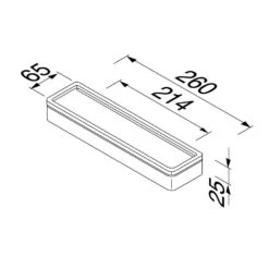 Geesa Frame Planchet 26cm Zwart -hotbath winkel 8712163212627 5