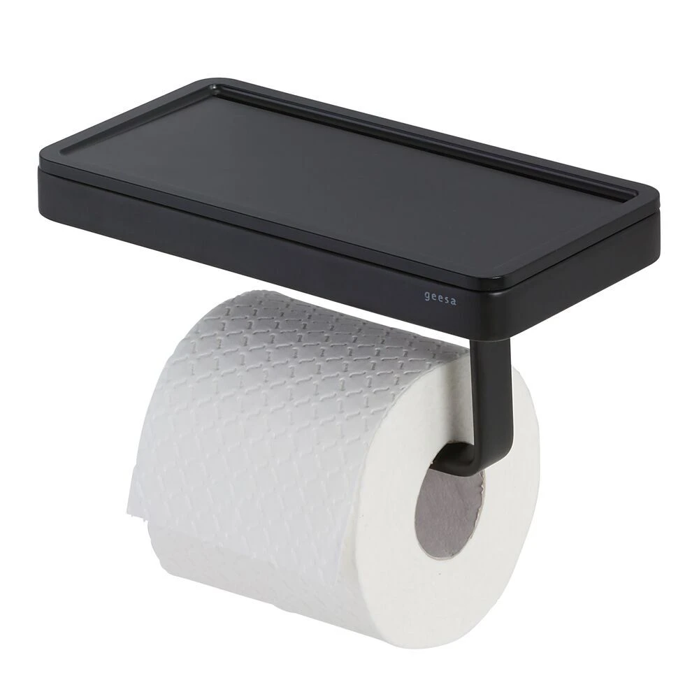 Geesa Frame Toiletrolhouder Met Planchet Zwart 4 Geesa Frame Toiletrolhouder Met Planchet Zwart - Afbeelding 2