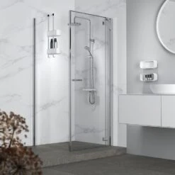 Geesa Frame Ophangbaar Doucherek 25cm Wit/chroom -hotbath winkel 8712163213129 5