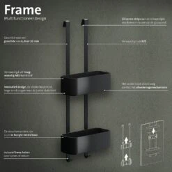 Geesa Frame Ophangbaar Doucherek 25cm Zwart 12 Geesa Frame Ophangbaar Doucherek 25cm Zwart -hotbath winkel 8712163213143 6