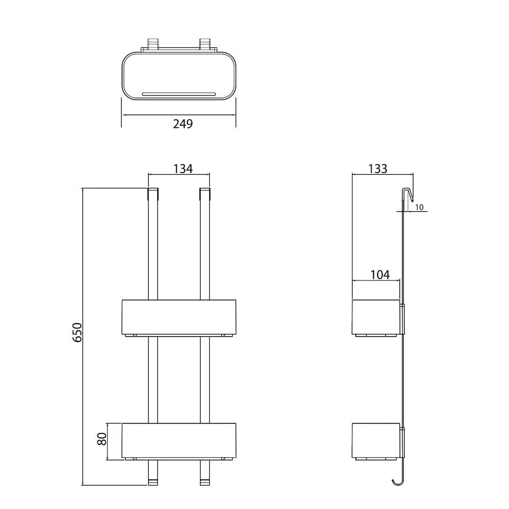 Geesa Frame Ophangbaar Doucherek 25cm Zwart 8 Geesa Frame Ophangbaar Doucherek 25cm Zwart - Afbeelding 6