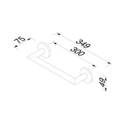 Geesa Nemox Badgreep 30cm Zwart Metaal Geborsteld 9 Geesa Nemox Badgreep 30cm Zwart Metaal Geborsteld -hotbath winkel 8712163213280 4