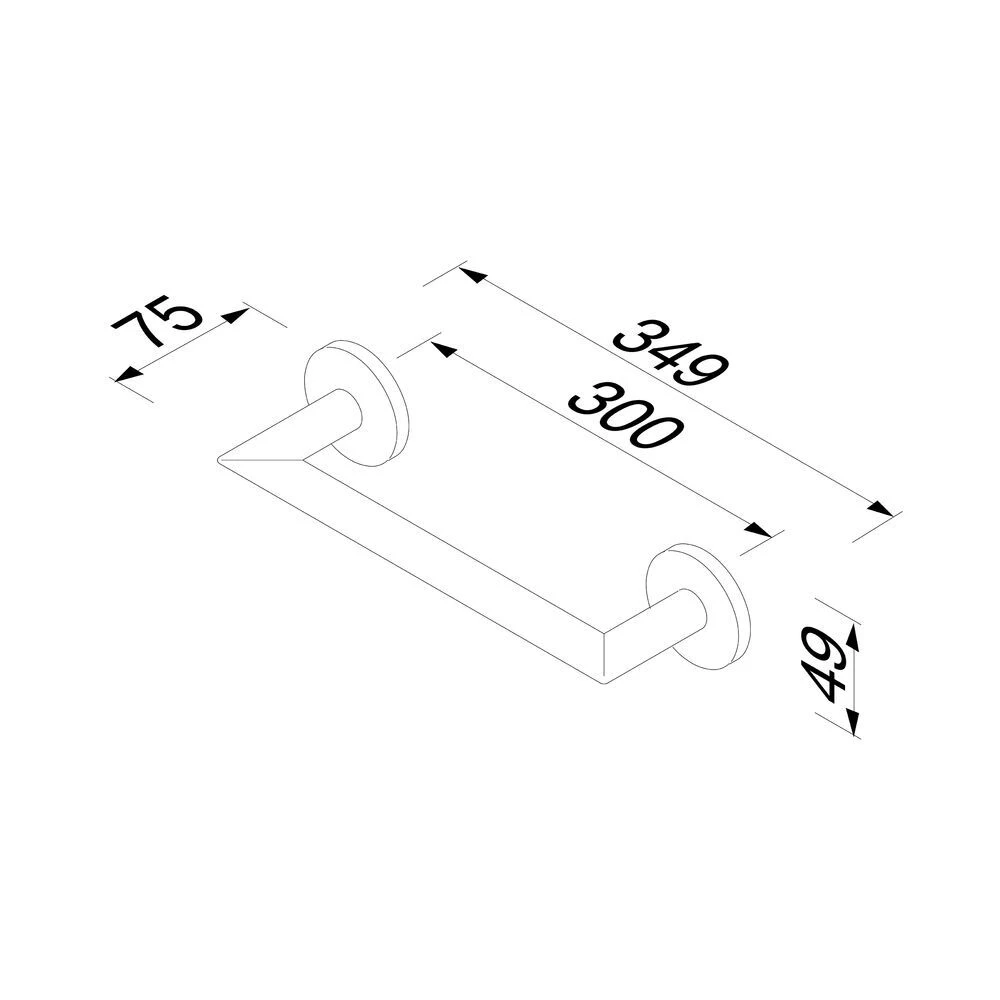 Geesa Nemox Badgreep 30cm Zwart Metaal Geborsteld 6 Geesa Nemox Badgreep 30cm Zwart Metaal Geborsteld - Afbeelding 4