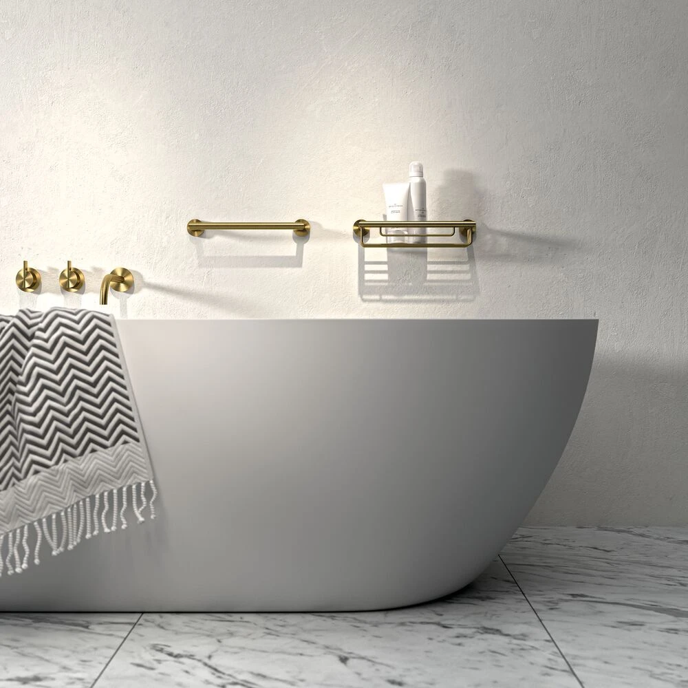 Geesa Nemox Douchemand 34,9cm Goud Geborsteld 6 Geesa Nemox Douchemand 34,9cm Goud Geborsteld - Afbeelding 4