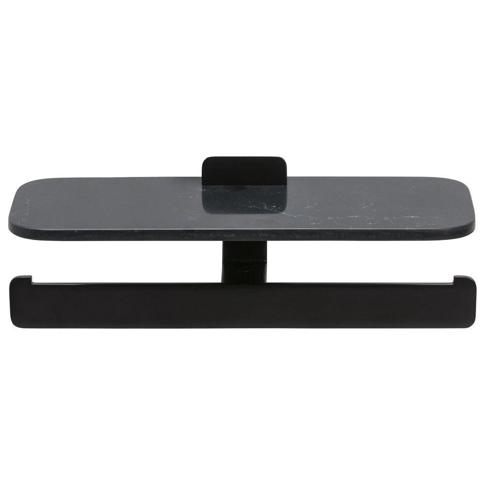 Geesa Shift Toiletrolhouder Dubbel Zwart Met Planchet Van Matzwarte Marmerlook 5 Geesa Shift Toiletrolhouder Dubbel Zwart Met Planchet Van Matzwarte Marmerlook - Afbeelding 3