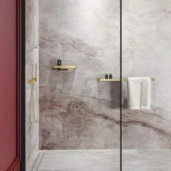 Geesa Shift Douchemand 35cm Goud Geborsteld -hotbath winkel 8712163214867 4