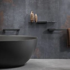 Geesa Shift Badgreep 30cm Zwart Metaal Geborsteld -hotbath winkel 8712163214928 3