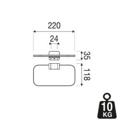 Geesa Shift Planchet/zeephouder Zwart Met Matzwarte Marmerlook 11 Geesa Shift Planchet/zeephouder Zwart Met Matzwarte Marmerlook -hotbath winkel 8712163215208 6