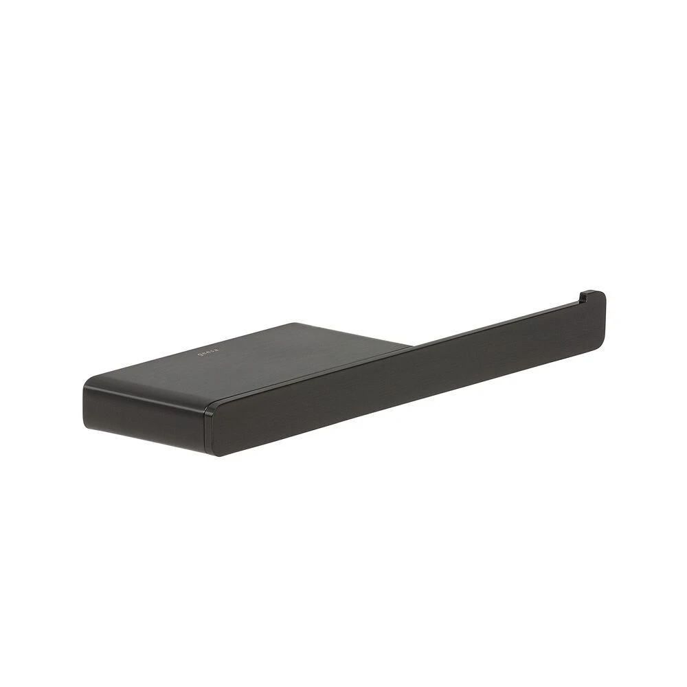 Geesa Shift Toiletrolhouder Zonder Klep Met Planchet Zwart Metaal Geborsteld 4 Geesa Shift Toiletrolhouder Zonder Klep Met Planchet Zwart Metaal Geborsteld - Afbeelding 2
