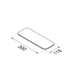 Geesa Shift Planchet 30cm Met Transparant Glas -hotbath winkel 8712163215680 4