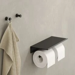 Geesa Leev Planchet 28cm Met Toiletrolhouder Zonder Klep Dubbel Zwart 9 Geesa Leev Planchet 28cm Met Toiletrolhouder Zonder Klep Dubbel Zwart -hotbath winkel 8712163216281 3