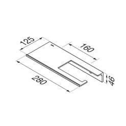 Geesa Leev Planchet 28cm Met Toiletrolhouder Zonder Klep Zwart -hotbath winkel 8712163216298 4