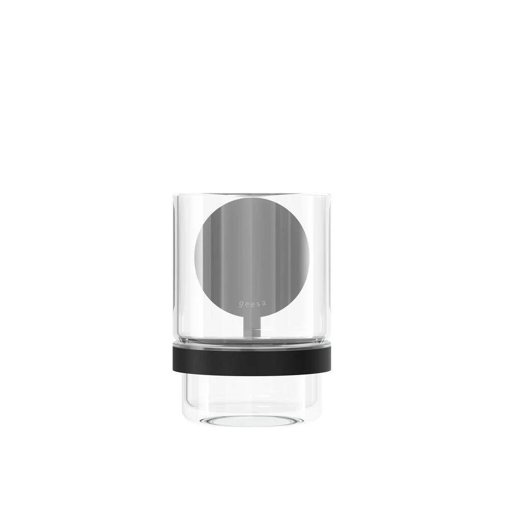 Geesa Opal Glashouder Met Glas Zwart 4 Geesa Opal Glashouder Met Glas Zwart - Afbeelding 2