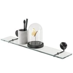 Geesa Opal Planchet 60cm Zwart Metaal Geborsteld