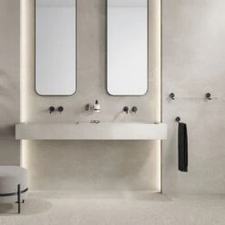 Geesa Opal Planchet 60cm Zwart Metaal Geborsteld -hotbath winkel 8712163218209 4