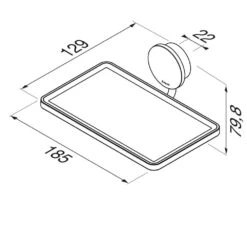 Geesa Opal Planchet 19cm Zwart Metaal Geborsteld -hotbath winkel 8712163218216 5