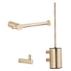 Saniclear Academy Toiletaccessoiresset 3-delig Geborsteld Messing Mat Goud -hotbath winkel academy goud