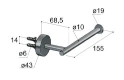 Alternative view of Hotbath Archie Wc-rolhouder Koper Geborsteld PVD