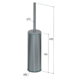 Alternative view of Hotbath Archie Wc-borstel Vrijstaand Gunmetal Geborsteld PVD
