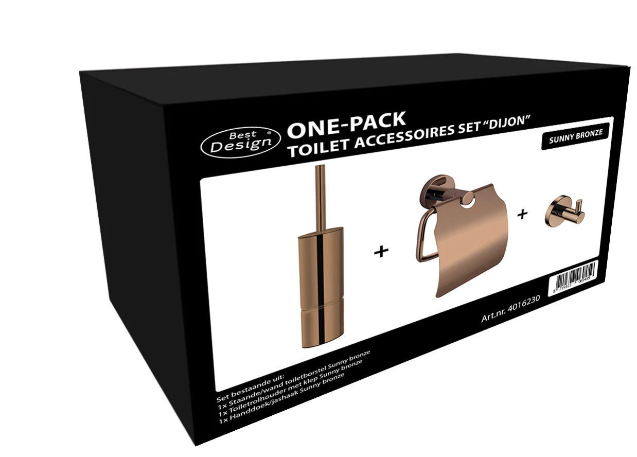 Best Design Dijon Toiletaccessoiresset Sunny Bronze - Brons 4 Best Design Dijon Toiletaccessoiresset Sunny Bronze - Brons - Afbeelding 2