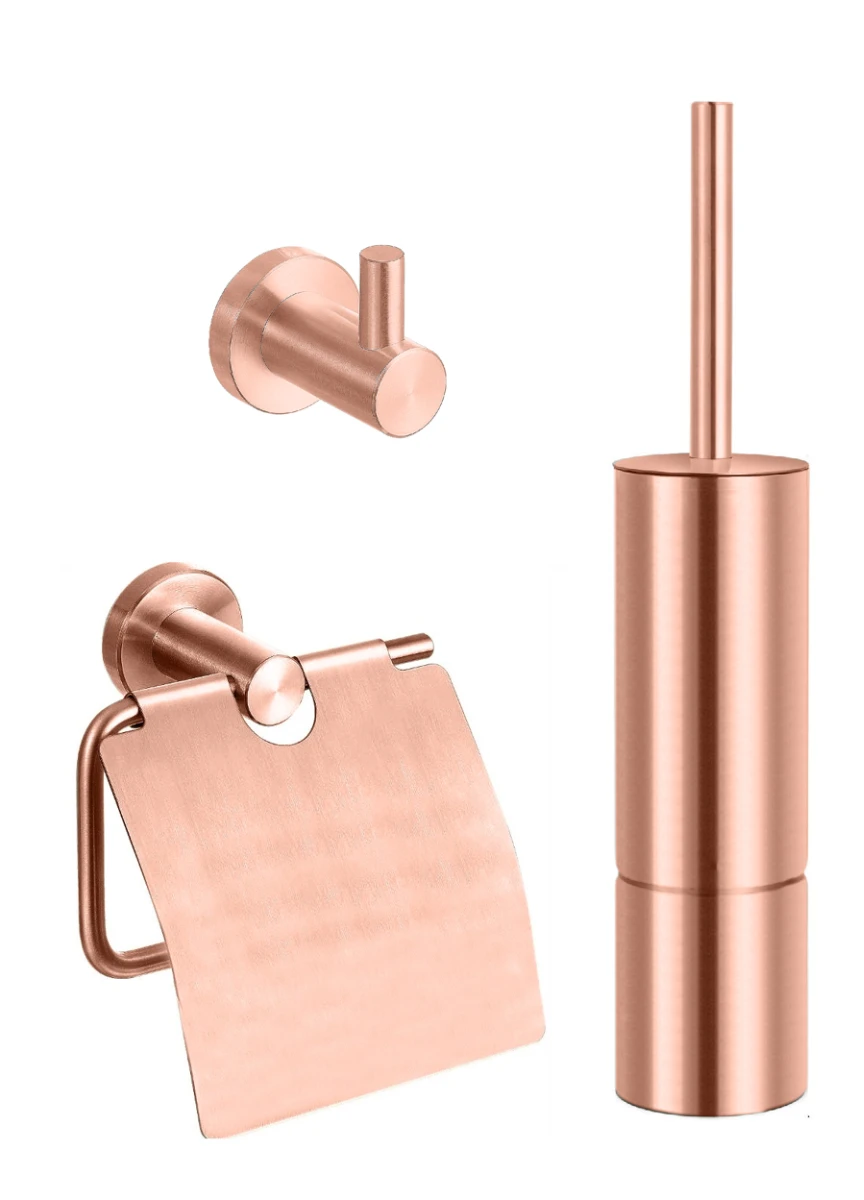 Best Design Lyon Toilet Accessoires Set Rosé Goud 3 Best Design Lyon Toilet Accessoires Set Rosé Goud