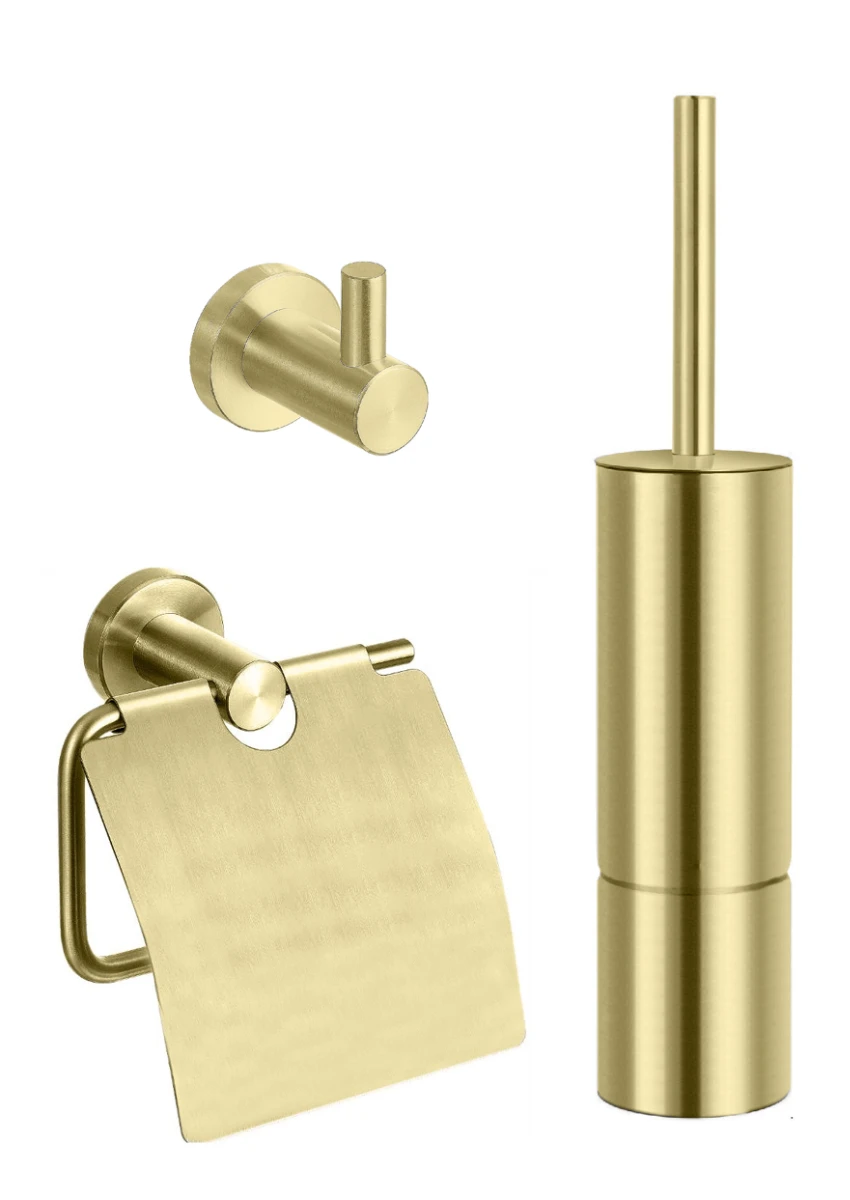 Best Design Nancy Toilet Accessoires Set Mat Goud 3 Best Design Nancy Toilet Accessoires Set Mat Goud