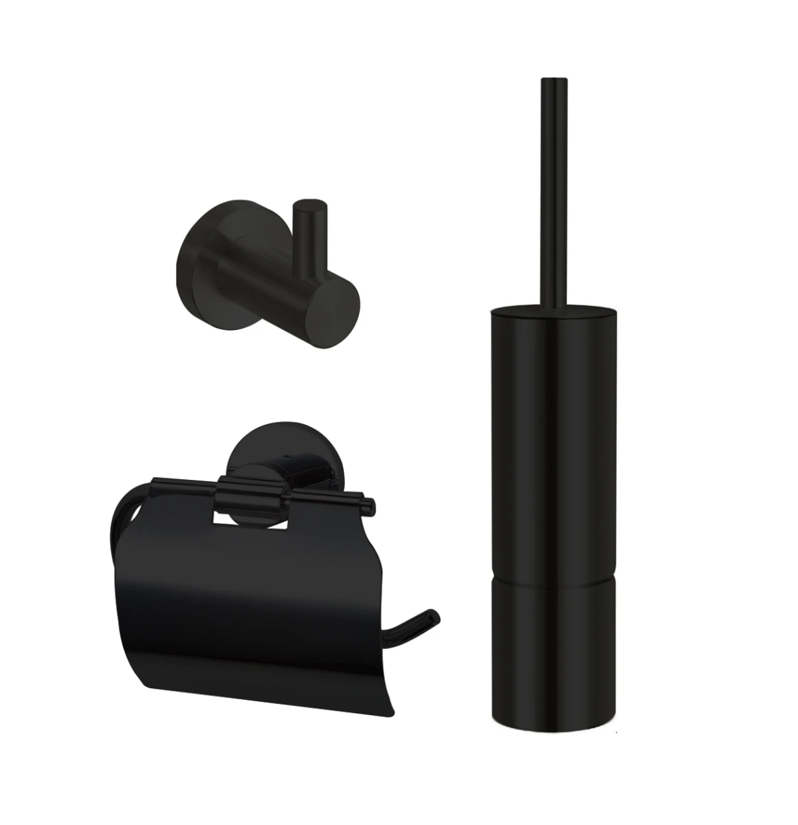 Best Design Nero Toilet Accessoires Set Mat Zwart 3 Best Design Nero Toilet Accessoires Set Mat Zwart