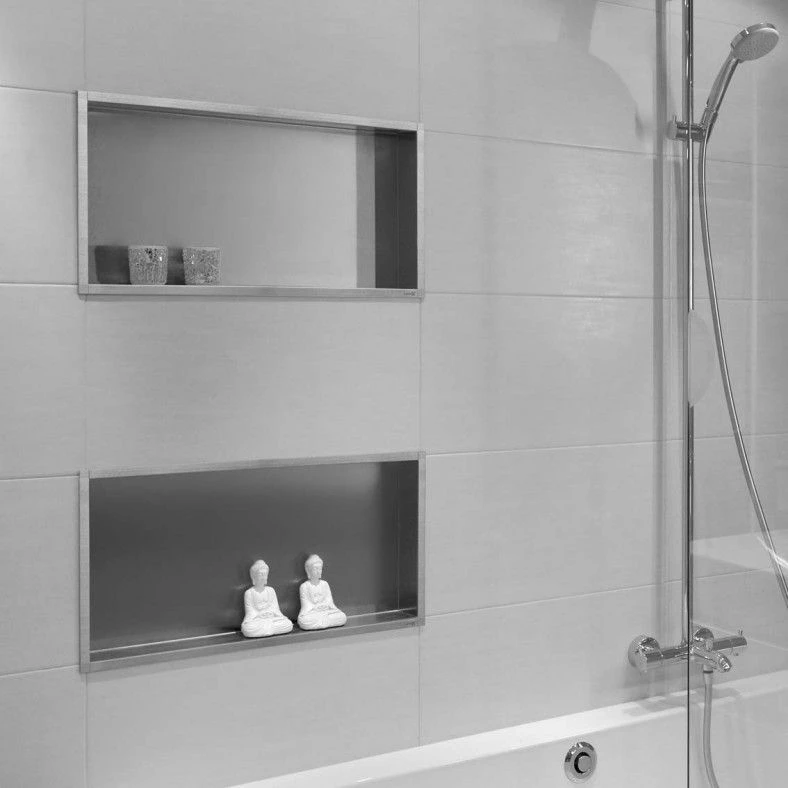 LoooX BoX Inbouwnis 60x30x7cm RVS Geborsteld 4 LoooX BoX Inbouwnis 60x30x7cm RVS Geborsteld - Afbeelding 2