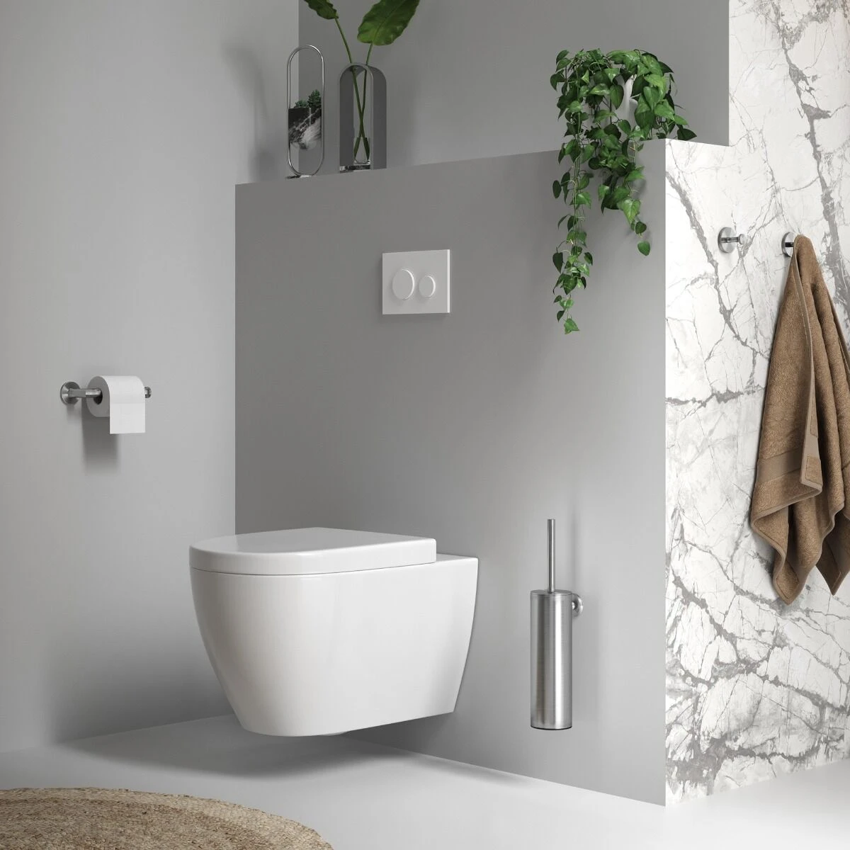 Brauer Brushed Edition Set Met Handdoekhaak, Toiletrolhouder En Toiletborstelset RVS Geborsteld PVD 7 Brauer Brushed Edition Set Met Handdoekhaak, Toiletrolhouder En Toiletborstelset RVS Geborsteld PVD - Afbeelding 5