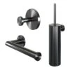 Brauer Gunmetal Edition Set Met Handdoekhaak, Toiletrolhouder En Toiletborstelset Gunmetal Geborsteld PVD -hotbath winkel brauer gunmetal edition set met handdoekhaak toiletrolhouder en toiletborstelset gunmetal geborsteld pvd sk496458 3