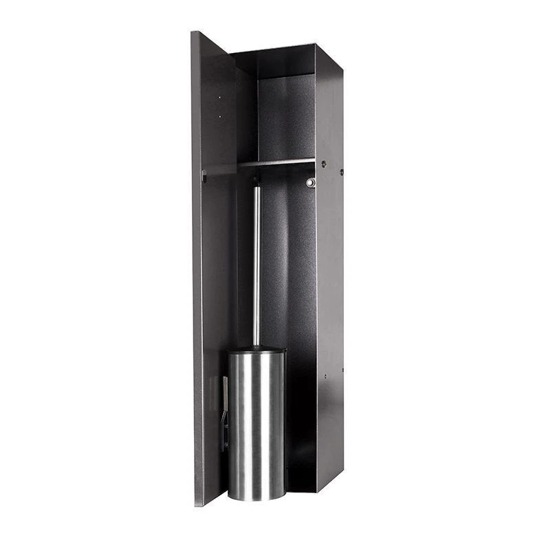 LoooX Closed Inbouw Toilettborstelhouder Betegelbaar Antraciet 4 LoooX Closed Inbouw Toilettborstelhouder Betegelbaar Antraciet - Afbeelding 2