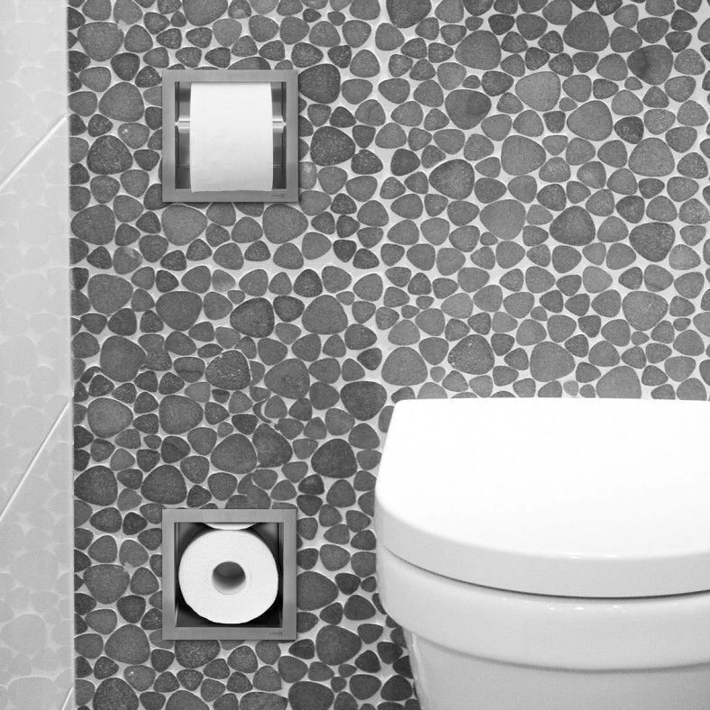 LoooX Closed Inbouw Toiletrolhouder Met Reserverolhouder RVS 5 LoooX Closed Inbouw Toiletrolhouder Met Reserverolhouder RVS - Afbeelding 3