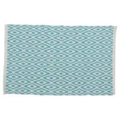 Differnz Brighton Badmat 50x80cm Blauw Wit