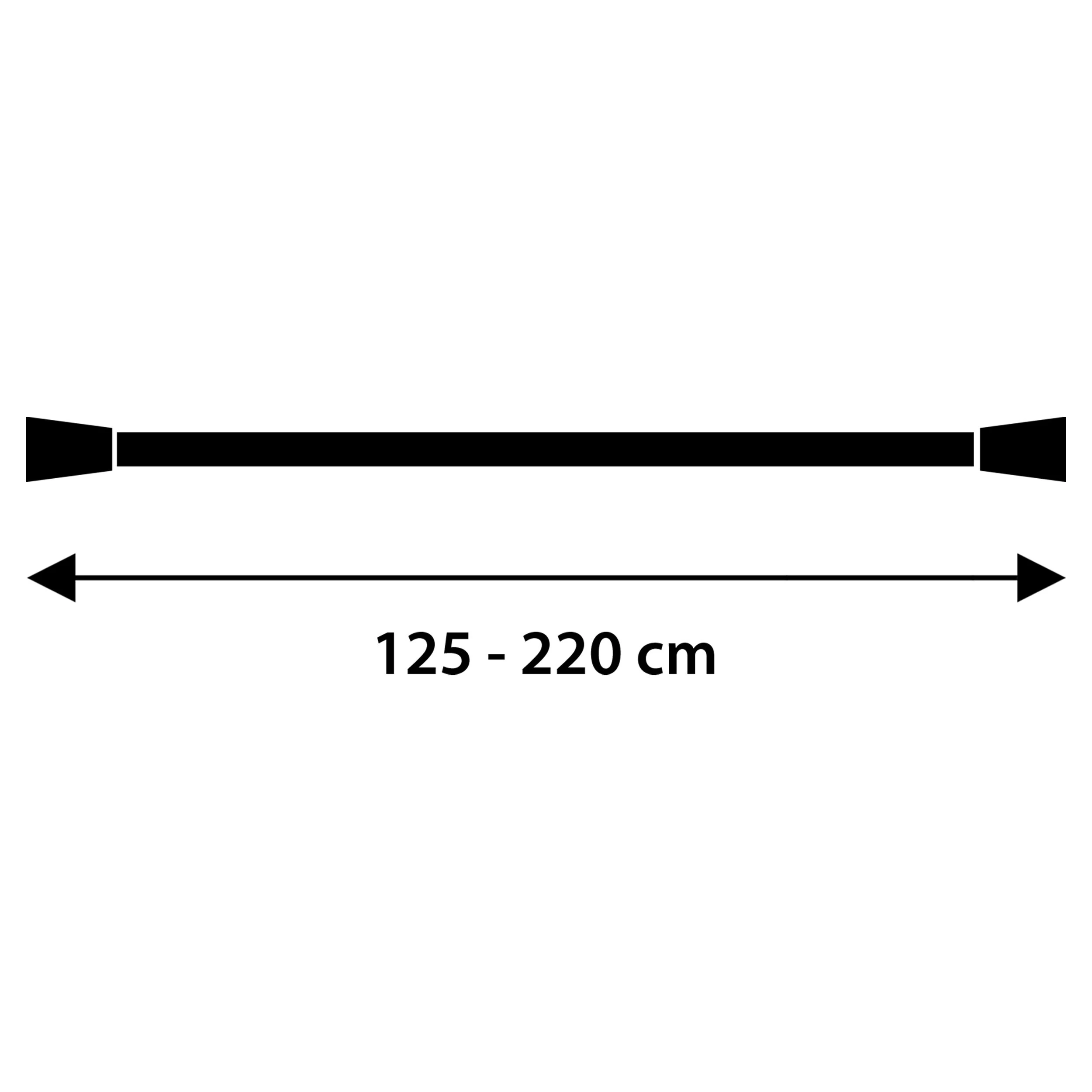 Differnz Round Douchegordijnstang Om Vast Te Klemmen 125-220cm Wit 5 Differnz Round Douchegordijnstang Om Vast Te Klemmen 125-220cm Wit - Afbeelding 3