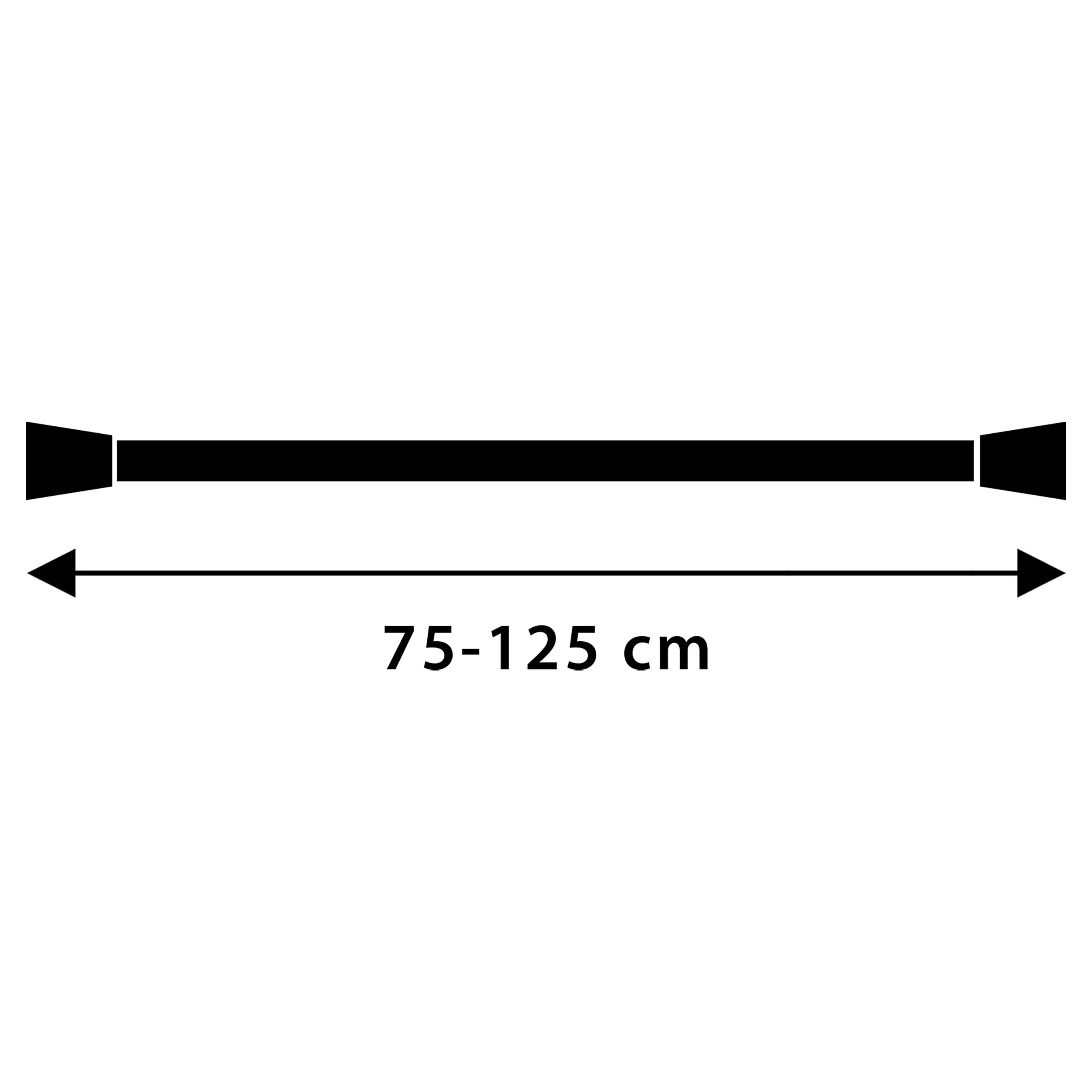 Differnz Round Douchegordijnstang Om Vast Te Klemmen 75-125cm Chroom 4 Differnz Round Douchegordijnstang Om Vast Te Klemmen 75-125cm Chroom - Afbeelding 2